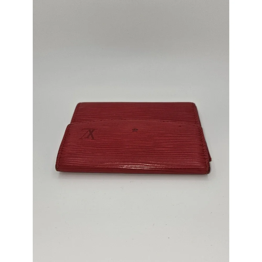 Louis Vuitton Epi Leather Card Holder Castilian‎ Red Vintage Wallet Spain M63587